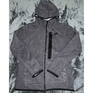 Small Nike Tech Fleece Full Zip Winterized Hoodie Grey DQ4801-540 Mens NWOT